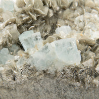 Aquamarine on Quartz w/ Mica Matrix