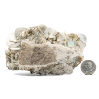 Aquamarine on Quartz w/ Mica Matrix