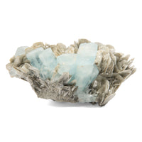 BERYL VAR AQUAMARINE WITH SILVER MICA