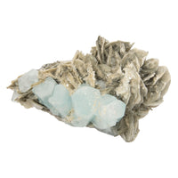Aquamarine - Beryl Var. in Silver Mica