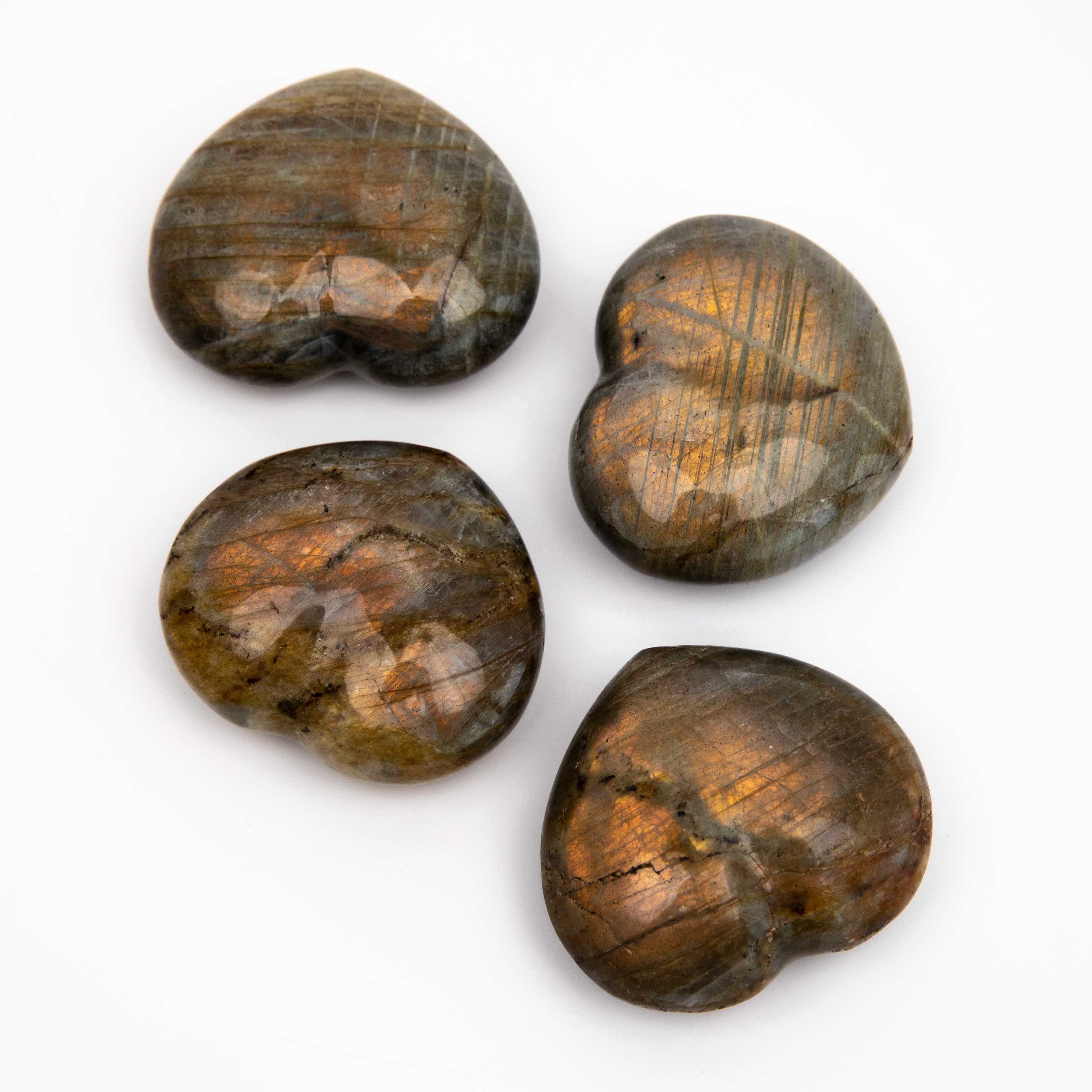 Labradorite, Orange Flash - Hearts – Pink Heart Healing