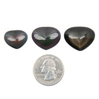 Obsidian, Rainbow - Polished - Hearts