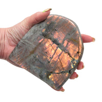 Labradorite- Rainbow, Large Free Form, Pink to Orange