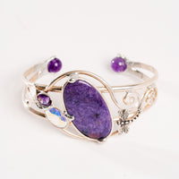 Amethyst, Charoite and Mystical Topaz- Bracelet