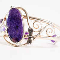 Amethyst, Charoite and Mystical Topaz- Bracelet