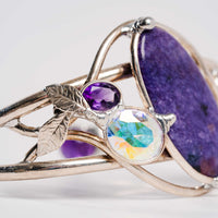 Amethyst, Charoite and Mystical Topaz- Bracelet