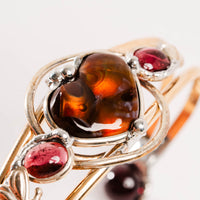 Fire Agate and Pink Tourmaline- Bracelet