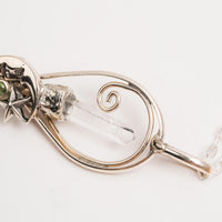 Peridot and Amethyst- Wand Pendant