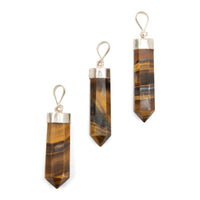 Tiger Eye - Gold, Point Pendants