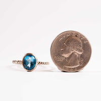 Blue Topaz - Oval Ring