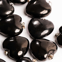 Shungite, Petrovsky - Heart Pendants