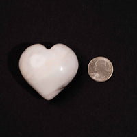 Pink Opal - Heart, Polished