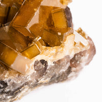 Yellow Barite on Fluorite - Bladed Cluster