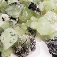 Prehnite w/ Black Quartz - Small, Rough Piece(s)