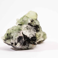 Prehnite w/ Black Quartz - Rough