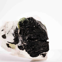 Prehnite w/ Black Quartz - Rough