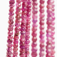 Ruby - Faceted Beaded Necklace
