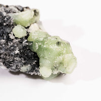 Prehnite w/ Black Quartz - Rough