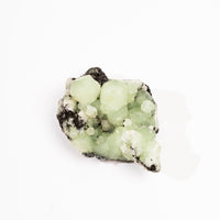 Prehnite w/ Black Quartz - Rough