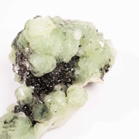 Prehnite w/ Black Quartz - Rough