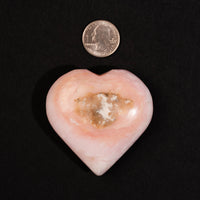 Pink Opal - Heart, Polished