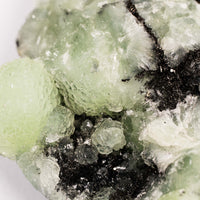 Prehnite w/ Black Quartz - Rough