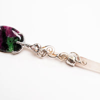 Hedenbergite, Danburite & Ruby in Zoisite Wand