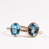 Blue Topaz - Oval Ring(s)