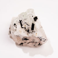 Fluorite, Green/Pink w. Black Tourmaline