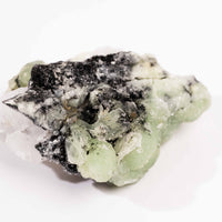 Prehnite w/ Black Quartz - Rough