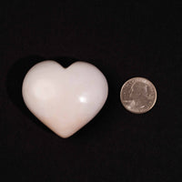 Pink Opal - Heart, Polished