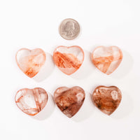Quartz w/ Hematite - A-Grade, Polished, Heart(s)