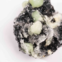 Prehnite w/ Black Quartz - Rough
