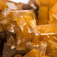 Yellow Barite on Fluorite - Bladed Cluster