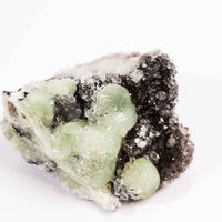 Prehnite w/ Black Quartz - Rough