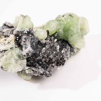 Prehnite w/ Black Quartz - Rough