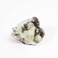 Prehnite w/ Black Quartz - Rough