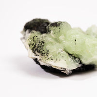 Prehnite w/ Black Quartz - Rough