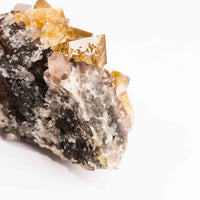 Yellow Barite on Fluorite - Bladed Cluster