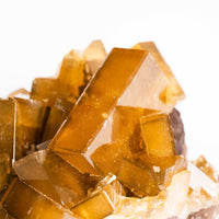 Yellow Barite on Fluorite - Bladed Cluster
