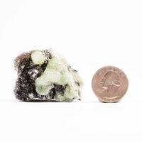 Prehnite w/ Black Quartz - Rough