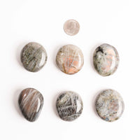 Labradorite, Orange/Yellow Flash - Palms