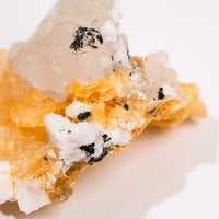 Fluorite, Light Green/Pink w. Black Tourmaline