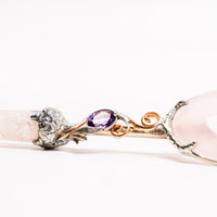 Rose Quartz and Amethyst - Wand