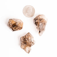 Smoky Elestial Quartz – Light Multi-Faceted Cluster(s)