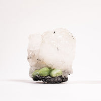 Prehnite w/ Black Quartz - Rough