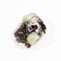 Prehnite w/ Black Quartz - Rough