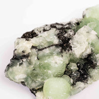 Prehnite w/ Black Quartz - Rough
