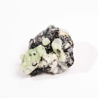 Prehnite w/ Black Quartz - Rough