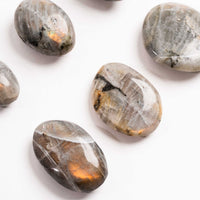 Labradorite, Orange/Yellow Flash - Palms